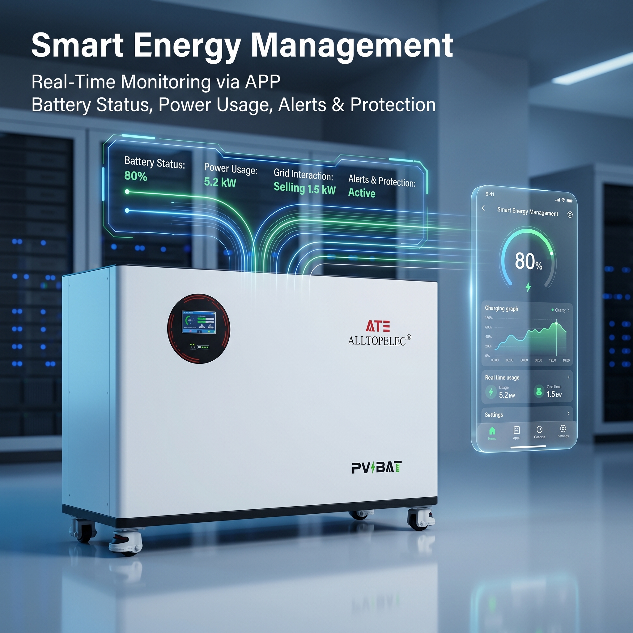 ATE ALLTOPELEC 20.48KWh LiFePO4 energy storage battery - Image 3