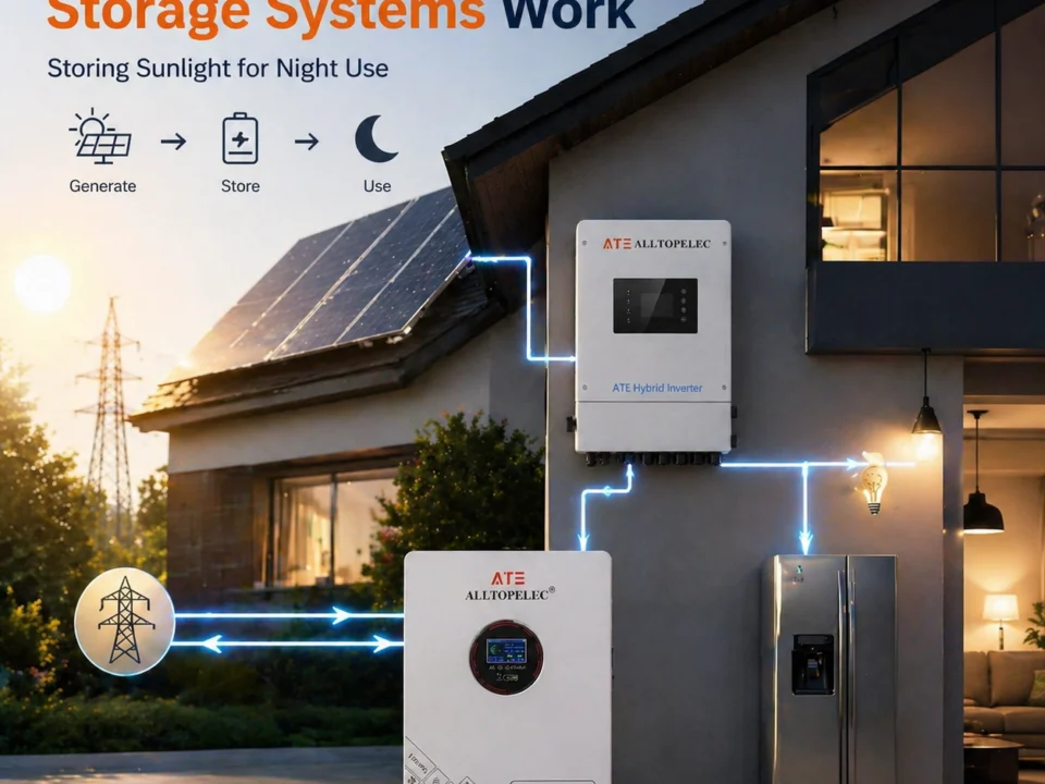 太阳能光伏系统工作示意图 - Alltop Elec solar battery hybrid inverter Philippines